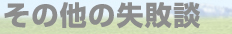 その他の失敗談
